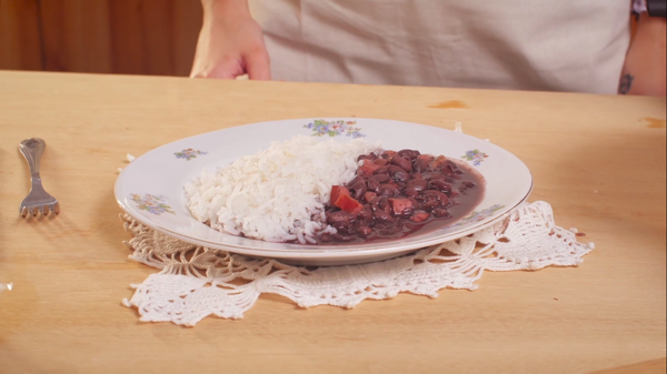 Arroz com feijão