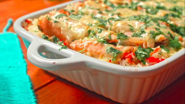 Assado de Arroz e Frango